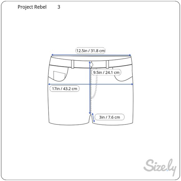 Project Rebel Juniors Size 3 Denim Jean Booty Shorts Distressed Cutoffs Frayed - Picture 10 of 11